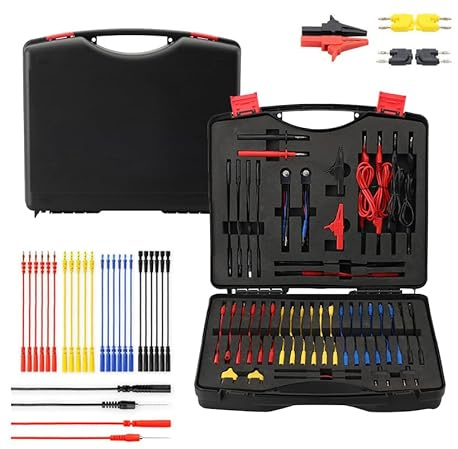 COYWEH 92-tlg Multimeter Messleitungen Set - Prüfkabel für KFZ Fehlerdiagnose & Elektroniktests Prüfleitungssatz Messspitzen, für Messkabel kabel Electronicx