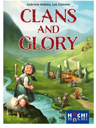 HUCH!, Clans and Glory, brädspel, strategiskt kortspel, spännande Clan-dueller i Highlands, för 2-4 spelare från 10 år