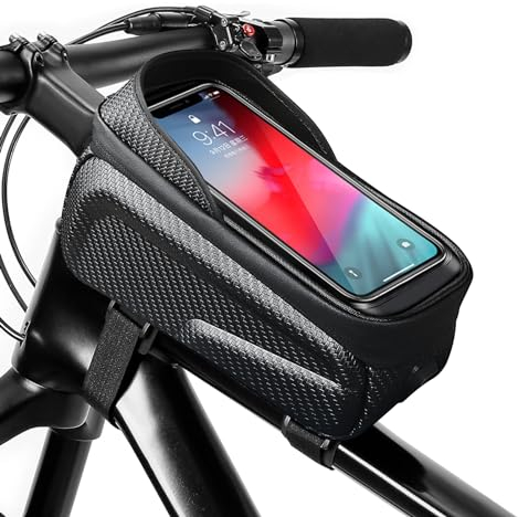 Wantli Fahrradtasche Wasserdicht,Handyhalterung Ideal Zur Navigation, Fahrrad Zubehör, Fahrradtasche Rahmen, Fahrrad Zubehör Ebike,Für Montainbikes, Rennrad, Ebikes