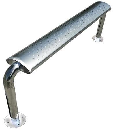 LUVEQLSIT Außenbank wetterfestem Gartenbank, Garten Edelstahl Bank 3 Sitzer, Sitzbank Sitzauflagen, Allwetter-Outdoor-Holzbank für Parks, Einkaufszentren, Straßen und Gemeinden (Size : 120cm/47.2in)