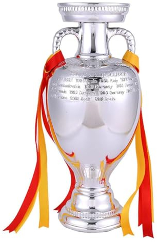 SWAYVES Delaunay Cup Replica Trofei Di Calcio Trofeo Del Campionato Europeo Tifosi da Collezione Espositore da Ufficio in Resina Vetrina Souvenir/44Cm