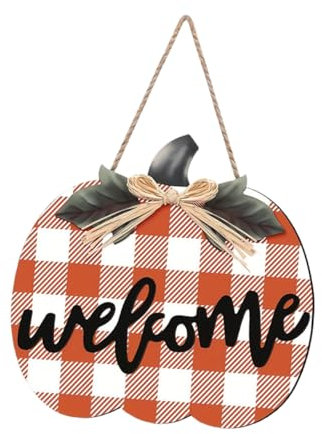 Garneck Herbst Dekorationen Kürbisse Thanksgiving Weihnachten Festival Decor Herbst Tür Aufhänger Holz Zeichen 1pc