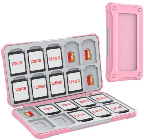 HEIYING SD Card Holder with 40 Precise Slots for SDXC SDHC Micro SD Cards | Portable SD Card Case, Hard ABS Shell with Soft Silicone Lining, Precise Card Slots,Magnetic Closure for Neat Storage