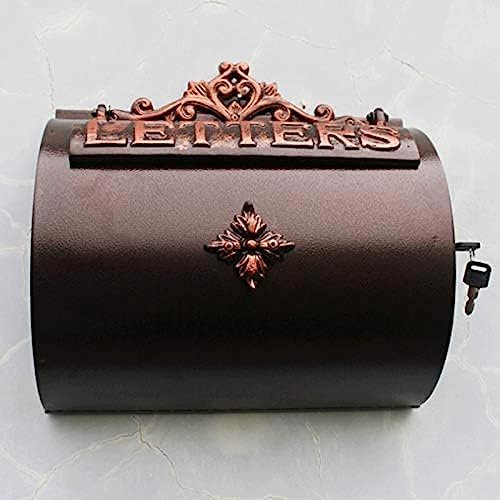 YBVBCXCB Boîte aux Lettres en Fonte bronzée Boîte aux Lettres en Bronze Boîte à journaux Boîte de Rangement Murale Journal Rouille Villa Mail