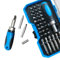 KASAFE 34 in 1 Magnetic Ratchet Screwdriver Set with Ratchet Handle, Multibit Screwdriver,Stubby Grip Drivers Hand Tools,Household Repair Tool Kit with Plastic Toolbox Storage Case