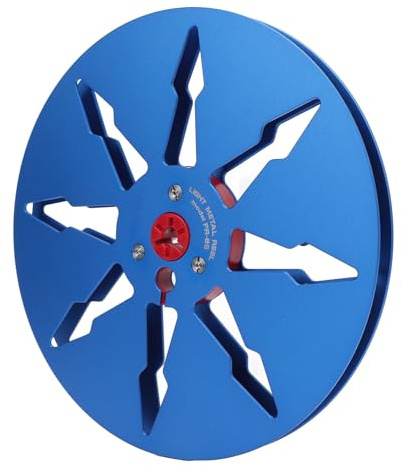 Carrete de Cinta Vacío Aleación de Aluminio para Máquina de Apertura, Carrete de Manguera Material de Aleación de Aluminio Cables de Extensión de Aleación de Aluminio (BLUE)