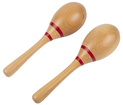 Musfunny Maracas Shaker Percussion-Instrumente für Erwachsene: Holz Shakers Rasseln Musikinstrument mit Griff für Geburtstag Geschenk KTV Party Tanz Live-Auftritte