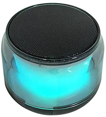 Housoutil Tragbarer Funk Lautsprecher Kleiner Kabelloser Stereo Lautsprecher Mit RGB Led Beleuchtung Mikrofon Mit Rauschunterdrückung Metallmembran Outdoor Musik Player Für Teenager