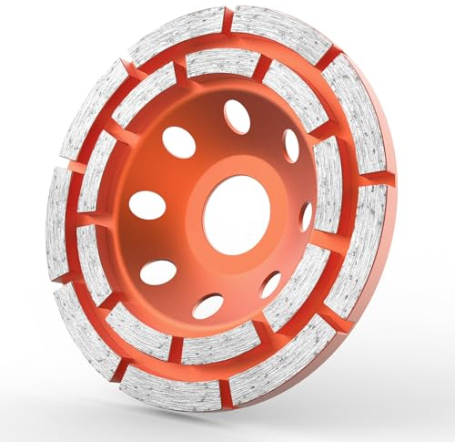 4 1/2 Inch Diamond Concrete Grinding Wheel for Angle Grinder and Concrete Grinding Wheel Cleaning Stone Surface, Cement, Granite, Double Row Diamond Cup Wheel
