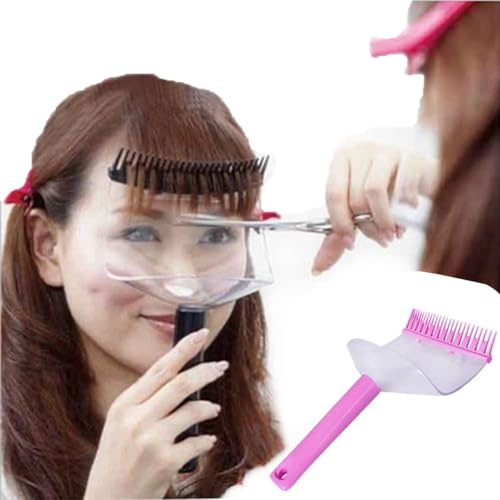 Pettine fai da te per tagliare i capelli per frangia, strumento di taglio dei capelli, guida per il taglio dei capelli, mantiene i capelli lontani da occhi, viso, vestiti e pavimenti, strumento per
