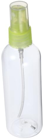 WOONEKY Bottiglia Spray in Plastica Trasparente 100ml Ricaricabile | Nebulizzazione Fine, Tappo a Vite Pratico, Formato Compatto per Olio Essenziale Colore Casuale