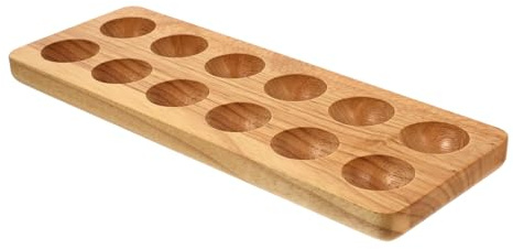 Veemoon Soporte de Madera para Almacenar Huevos de Cocina para Huevos en Estilo Simple Protección y Durabilidad, Rejilla Sencilla