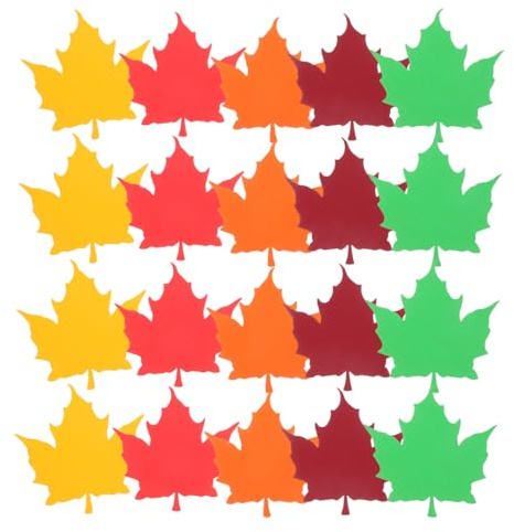 LOLIPPYY 50 Stück Ahornblatt Papier Dekorationen für Herbstdeko Kreative DIY Bastelpapier Herbstliche Pinnwand Bastelmaterialien für Thanksgiving Party und Jahreszeitliche Wandgestaltung