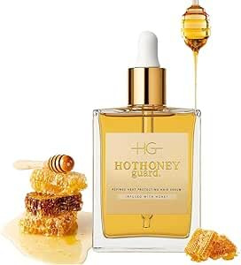 HG AESTHETICS HotHoney Hårskyddande Serum | Värmeskydd upp till 250 °C | Berikat med ren honung och botaniska oljor | Anti-Frizz, Glans, Lätt, sulfatfri