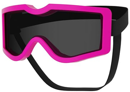 ZYHARUKO Husdjursglasögon med repfria linser för genomskinliga visuella elastiska remmar solglasögon för utomhusvandring camping hundglasögon skidåkning hundglasögon