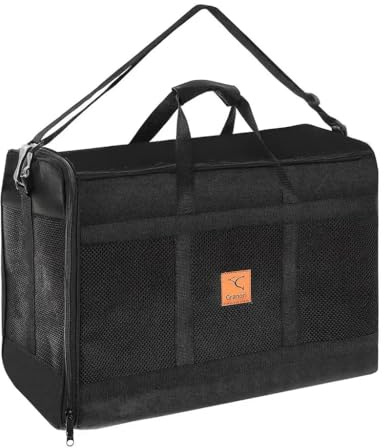 Hunde-Reisetasche Flugzeug 55×40×23 cm Balu Plus – Hundetasche & Katzentransporttasche für Flugzeugkabine, Airline-konform, extra leicht, auslaufsicher & mit Trolleyschlaufe