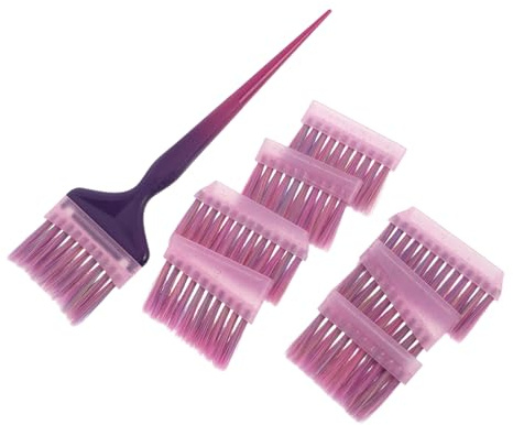 Healeved Haarfärbepinsel Satz mit Rotem und Blauem Applikator Ergonomischer Kunststoffpinsel mit Weichen Synthetikborsten für Ansatzfärbung Strähnchen und Blondierung Professionelles