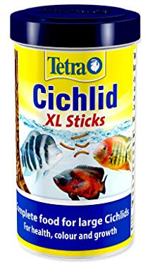 Tetra Cichlid XL Fish Food Sticks Komplo, mat för stora ciklider, 500 ml