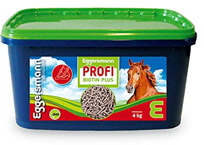 Eggersmann Mein Pferdefutter Profi Biotin Plus 4 kg – Ergänzungsfuttermittel für Pferde – Mit Biotin & Zink zur Unterstützung von Haut, Fell & Hufe – Bei Mauke, Ekzemen & Hufproblemen