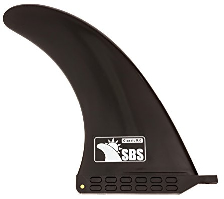 Santa Barbara Surfing SBS - 9 inch Longboard & SUP Single Fin - 9 Center Fin for Surfboard & Paddleboard (Black)