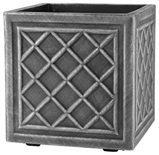 Stewart Square Planter, Lead Effect, 32 cm