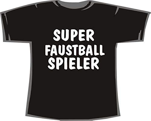 Super Faustball Spieler; T-Shirt schwarz, 44/46; Gr. L; Damen