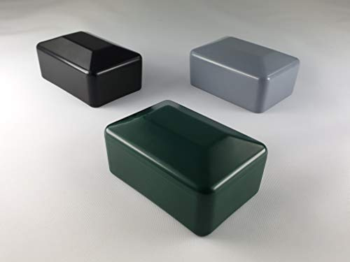 OuM 10 Stück Pfostenkappe Zaunpfahlkappe rechteckig 60x80mm Grau