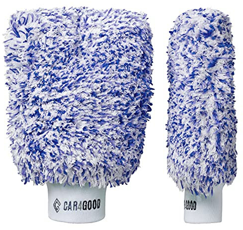 Car4Good ® Profi Autowaschhandschuh aus saugfähigster Microfaser - Autoschwamm zum Auto waschen - Premium Waschhandschuh Schwamm Saugkraft Mikrofaser