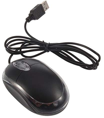 Brussels08 Ratón óptico con cable USB, con rueda de desplazamiento, empuñaduras ergonómicas, para oficina, hogar, computadora, mouse óptico con conector USB 2.0 para PC, computadora, laptop,