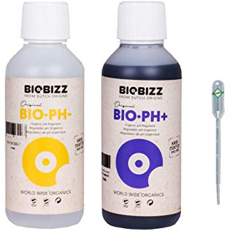 Weedness BioBizz Bio pH+ Plus 250 ML + pH- Minus 250 ML - pH-Lifter Engrais pour Cultures d'intérieur BioBizz Engrais Ph Plus Liquid Lifting