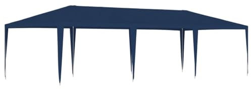 vidaXL Carpa para Fiestas, Cenador para Fiestas Reuniones, Toldo Exterior Resistente al Agua, Carpa para Jardín Terraza, Azul 4x9 m