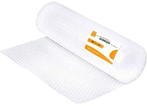 OFITURIA Papier Bulles Emballage 50cm x 10m – Kit de Base Rouleau Film Bulles Transparent pour Protection Colis – Papier Bulle Résistant Réutilisable Maison et Expéditions