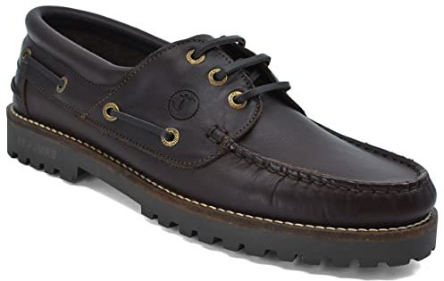 Chaussures Bateau pour Hommes Seajure Reynisfjara, Cuir Marron foncé, Taille 42