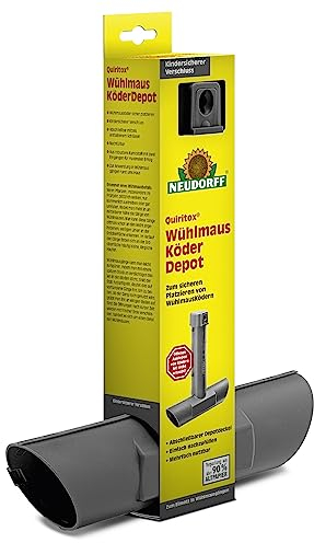 Neudorff Quiritox WühlmausKöder Depot – Abschließbares Köderdepot zum sicheren Platzieren von Wühlmausködern zur effektiven Wühlmausbekämpfung, 1 Stück