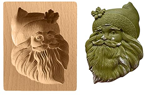 Plätzchenform aus Holz, 3D-geschnitzte Prägeformen, Familie, Weihnachten, Halloween, Party, Keksausstecher, Basteln, Dekorieren, Backwerkzeug, Weihnachtsmann
