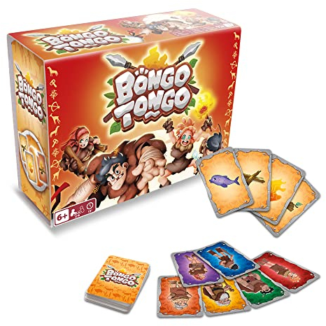 PLAY FUN BY IMC TOYS Bongo Tongo | Juego de Cartas estratégico bajo una temática Prehistórica para niños y niñas +6 Años - De 2 a 6 Jugadores