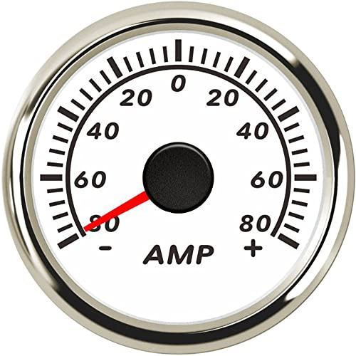 ELING 52 mm (2'') amperometro 80 A AMP con sensore di corrente con retroilluminazione per auto, barche, navi