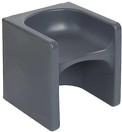 ECR4Kids Tri-Me 3-In-1 Cube Chair, Kids Furniture, Dark Grey