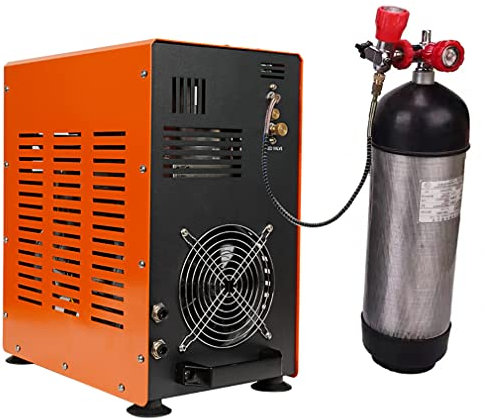 Compresor de aire Pcp, 4500 Psi 30 Mpa, sin aceite/agua, compresor portátil de 1500 W para inflador de rifle neumático de pistola de aire, alimentado por coche 12 V CC o hogar 110 V CA, bomba para