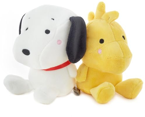 Hallmark Better Together SNOOPY & WOODSTOCK Plush Pair, Set of 2 | PEANUTS, Soft Polyester, Weighted Body & Feet, Embedded Magnets, Easy to Clean, Great for Birthdays, Valentine’s, Anniversary