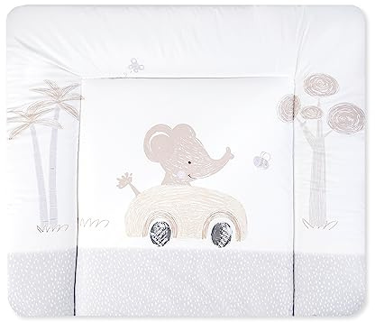 Julius Zöllner® Wickelauflage Softy 75x75 cm - weiche Wickelunterlage - Baby Wickeltischauflage - Folie, wasserdicht & abwischbar - Made in Germany - OEKO-TEX Standard 100 - Safaritour