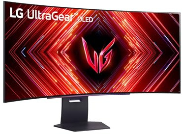 LG 45GS95QX-B Gaming Monitor - OLED-Display, 240Hz, 0,03ms Curved-Design (800R) f?r maximale Immersion [Energieklasse F] (45GS95QX-B.AEU)