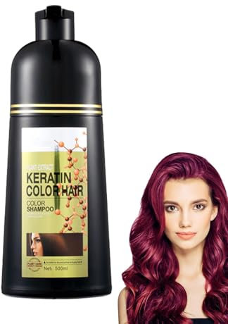 Shampoo Colorante Per Capelli Rosso Viola - Shampoo Naturale Per Tinture Per Capelli, Tinture Per Capelli Copre I Capelli Grigi, Shampoo Colorante Lunga Durata Per Uomini E Donne