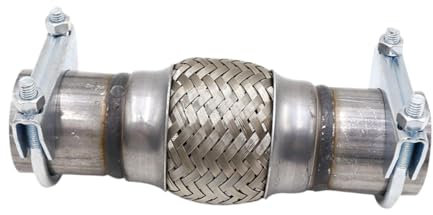 PartyKindom Stainless Steel Corrugated Hose Für Autoabgassysteme Doppelt Geflochten Langlebig Rostfrei Installieren Optimiert Die Für Fahrzeugmodifikationen