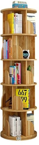 TAIPINGOZ Standregal Drehregal, Drehbares Bücherregal, Modernes Aufbewahrungs-Display-Bücherregal, Standregale mit Schallwand for Zuhause, Wohnzimmer, Arbeitszimmer, Büro(40 * 160 cm)