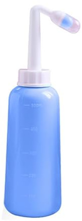 Bouteille Périnéale,Bouteille de soins post - partum,Bidet portable avec bec coudé,Douche Perinée pour soulager la douleur post-partum Essentiels post-partum avec sac de rangement (blau,500 ML)