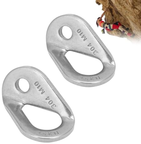 Beufee Bolt Hanger, 2PCS Stainless Steel Climbing Hanger Rock Climbing Anchor Caving Anchor Protection Caving Anchor Protection