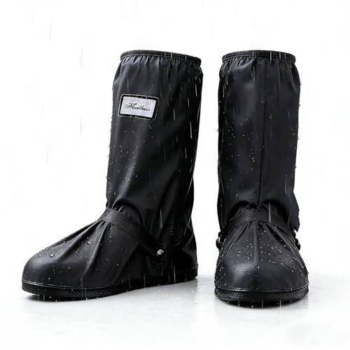 LIUYIDM Copriscarpe Impermeabili XL41-43 Copriscarpe Riutilizzabili Copriscarpe Moto Copri Scarpe per Pioggia Copri Scarpe Impermeabili Pioggia con Riflettore, per Sport all'Aria Aperta,Ciclismo