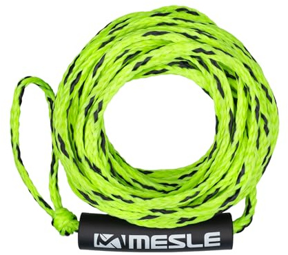 MESLE Schlepp-Leine 2P 50' für Wassersport Tubes und Schleppreifen, mit Schwimmer, Zug-Seil für 2 Personen Towable, Länge 15,2 m