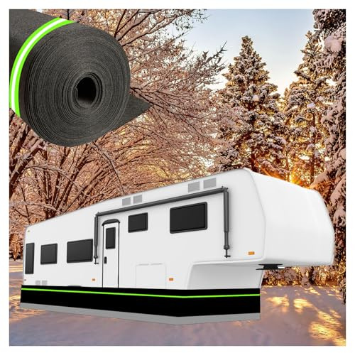 MESCXTY Battiscopa di Facile Installazione per Esterni di Case mobili, Altezza 80 cm, battiscopa per Quinta Ruota, Comodo battiscopa Invernale per Camper, 36 m